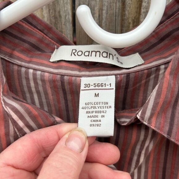 Vintage Roaman’s button up collared size medium - Picture 3 of 7